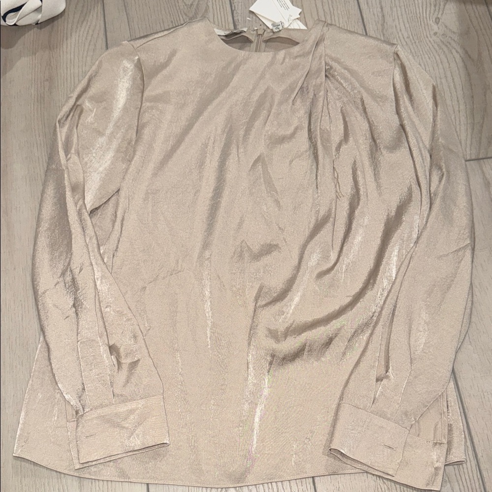 Vince Shimmering Cream Blouse
